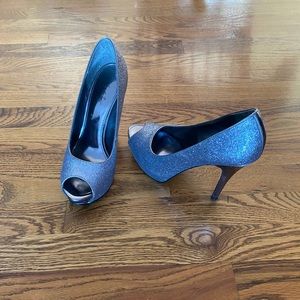 Silver pumps size 7.5